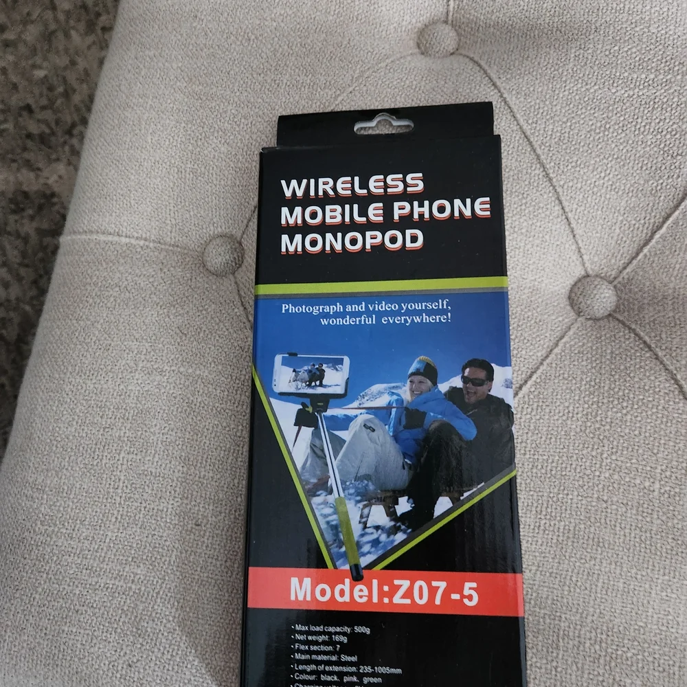 Wireless Mobile Phone Monopod - Black NWT